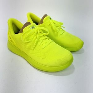 Kizik Unisex Adults Athens Knit Lace-Up Sneaker LV5 Neon Yellow Size M: 12 W: 13